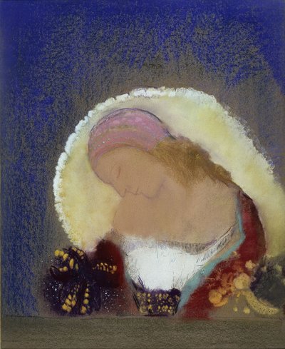 Verlichte bloem door Odilon Redon
