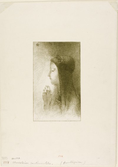 Frontispice voor Chevaleries Sentimentales door Ferdinand Hérold door Odilon Redon
