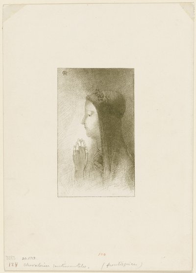 Frontispice voor Chevaleries sentimentales door Ferdinand Hérold door Odilon Redon