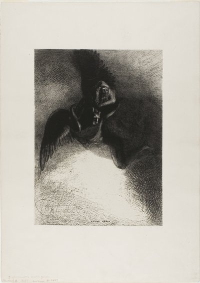 Frontispice voor A Gustave Flaubert (Aan Gustave Flaubert) door Odilon Redon