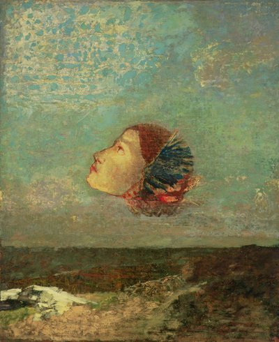 Hulde aan Goya, ca. 1895 door Odilon Redon