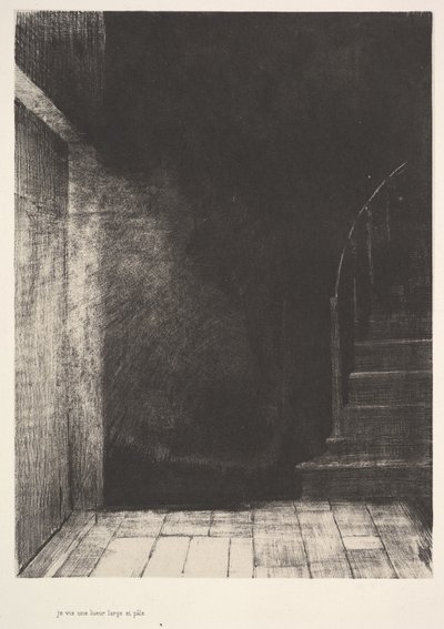 Ik zag een flits van licht, groot en bleek, 1896 door Odilon Redon
