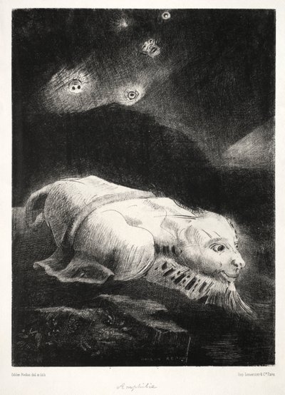 Oorsprong: Toen het Leven Ontwaakte in de Diepten van Obscure Materie, 1883 door Odilon Redon