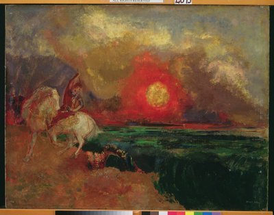 Sint Joris en de draak door Odilon Redon