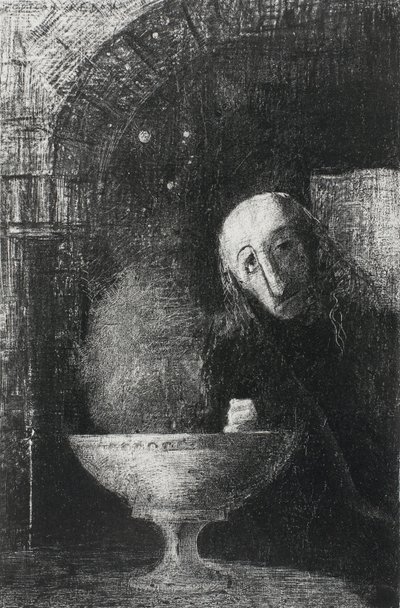 De oneindige zoektocht, uit Nacht, 1886 door Odilon Redon