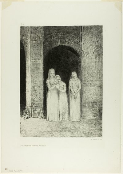 De Priesteressen Wachten, uit Nacht door Odilon Redon