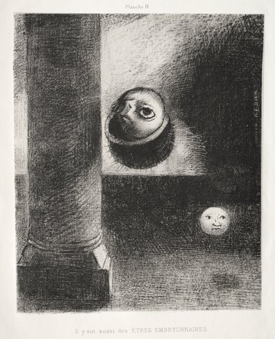 Er Waren Ook Embryonale Wezens door Odilon Redon
