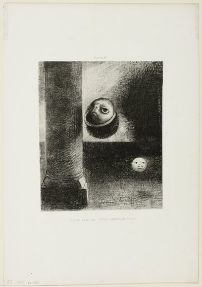 Er waren ook embryonale wezens, plaat 4 van 6 door Odilon Redon