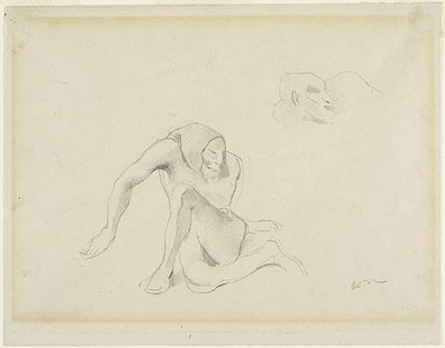 Twee groteske figuren door Odilon Redon