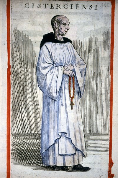 Cisterciënzer monnik (gravure) door Odoardo Fialetti