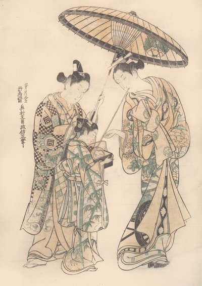 Twee figuren door Okumura Masanobu