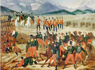 De nederlaag van de Hongaarse rebellen bij Vilgos op 13 augustus 1849, 1850 door Olajfestmenye Klinovszki