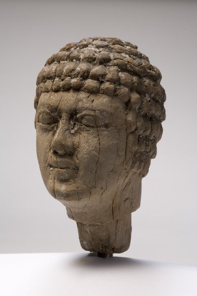 Hoofd van een man (hout) door Old Kingdom Egyptian