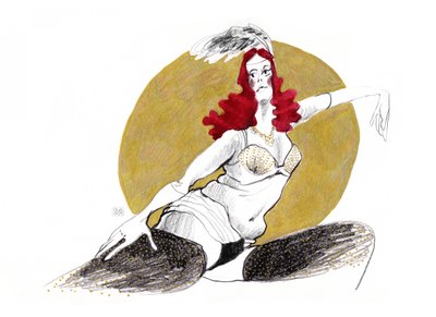 Glamoureuze burlesque-danseres door Olga Skomorokhova