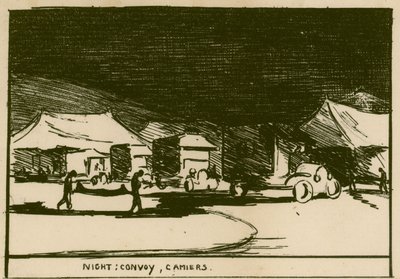 Nacht: Konvooi, Camiers door Olive Mudie Cooke