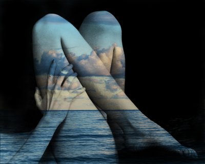 Benen zee, 2022 (digitale gemengde techniek) door Olivia Gozzano