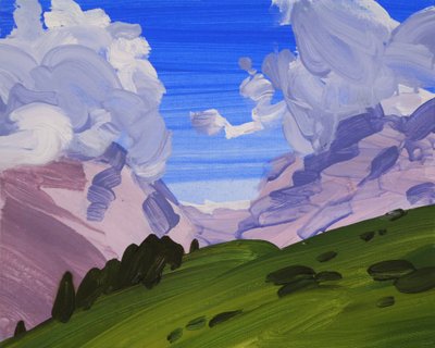 Leukerbad 24, 2012 (acryl op doek) door Olivier Morel