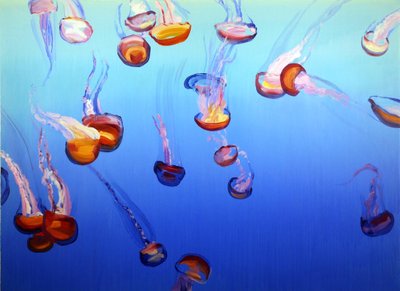 Méduses 2, 2012 (acryl op doek) door Olivier Morel