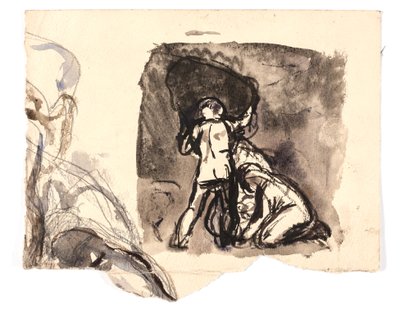Studie (Daedalus en Icarus) door Oluf Hartmann