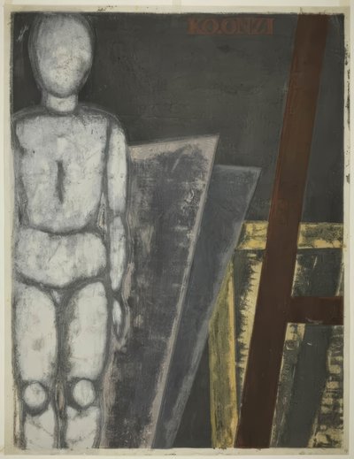 Mannequin in de studio door Onchi Kôshirô