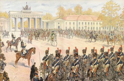 Napoleon triomfantelijk Berlijn binnenkomend door Onfray de Breville Job