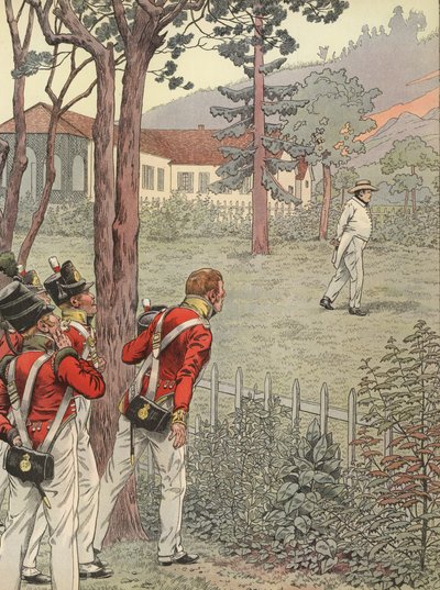 Napoleon Wandelend In Zijn Tuin Als Gevangene Op Sint-Helena door Onfray de Breville Job