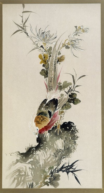 Fazant - aquarel, door Onishi Keisaie door Onishi Keisai