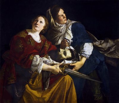 Judith en Haar Dienstmaagd met het Hoofd van Holofernes, ca. 1610. door Orazio Gentileschi