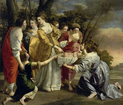 Mozes gered uit de Nijl door Orazio Gentileschi