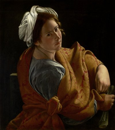 Portret van een jonge vrouw als Sibylle door Orazio Gentileschi
