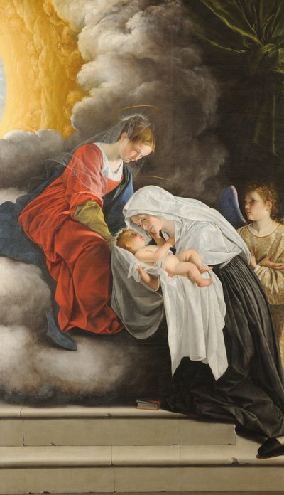 De Maagd en het Kind met Sint Frances van Rome door Orazio Gentileschi