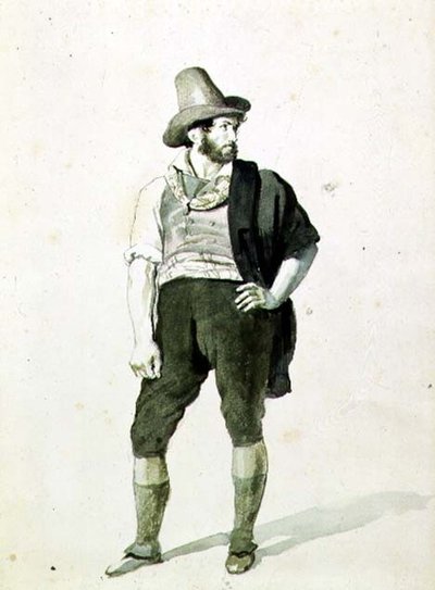 De Jonge Italiaan, c.1834 door Orest Adamovich Kiprensky