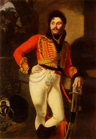 Portret van Jevgraf Vladimirovitsj Davydov, 1822, 1965 door Orest Adamovich Kiprensky