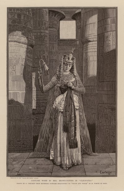 Kostuum gedragen door Cora Urquhart Brown-Potter in Cleopatra door Oreste Cortazzo