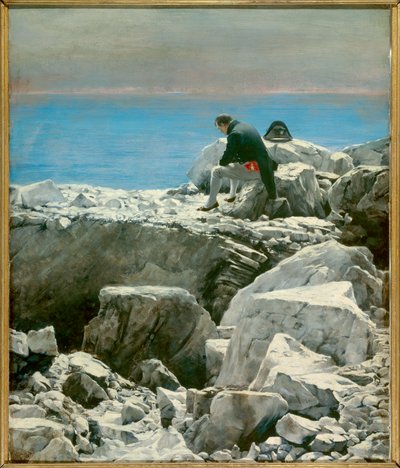 Het is voorbij, Napoleon I op Sint-Helena, schilderij door Oscar Rex (1857-1929) door Oscar Rex