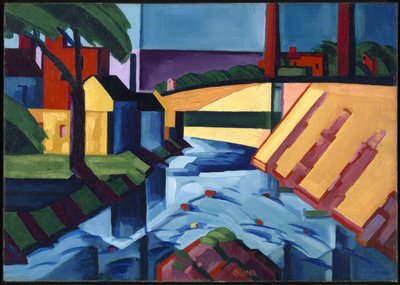 Avondtonen door Oscar Bluemner