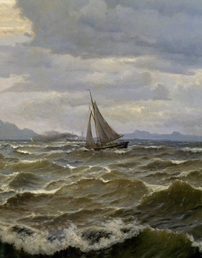 Schepen op zee door Oscar Kleineh