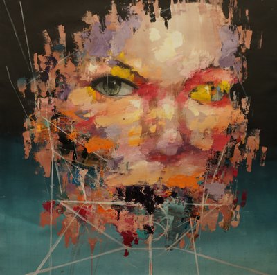 Vervormd Kleurenmodel 2 , 2018-2025 (acryl en olieverf op doek) door Oscar Nin