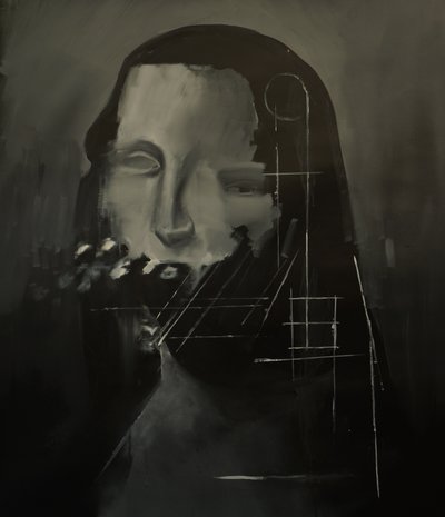 Gioconda, 2023 (acryl en olieverf op doek) door Oscar Nin