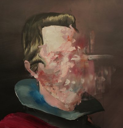 Velazquez Disintegrating, 2020-2025 (acryl en olieverf op doek) door Oscar Nin