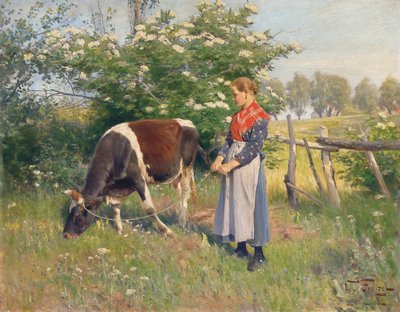 Het Melkmeisje door Oskar Frenzel