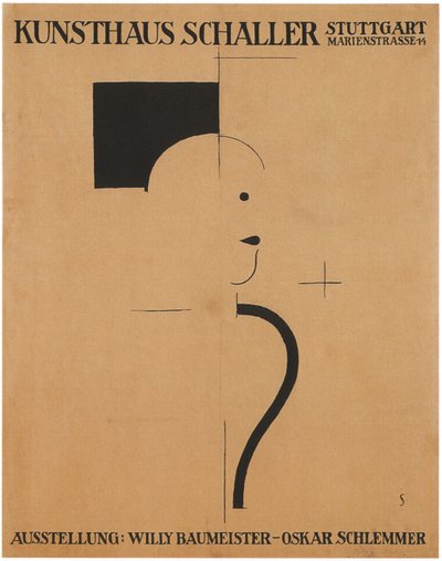 Kunsttentoonstelling: Willy Baumeister - Oskar Schlemmer, 1918 door Oskar Schlemmer