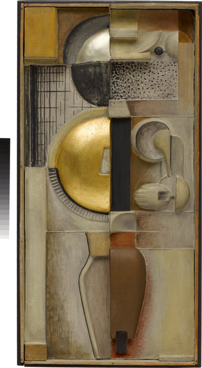 Relief JG in Bronze door Oskar Schlemmer