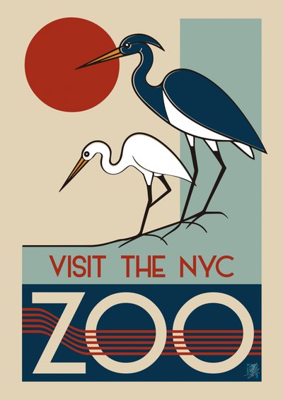 Art Deco Dierentuin van New York door Osvaldo Russo