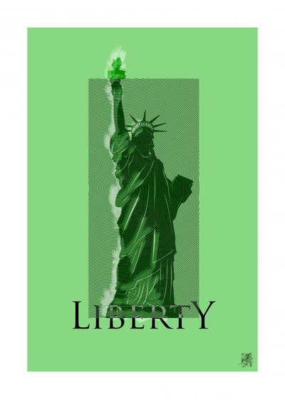 De groene gloed van Liberty door Osvaldo Russo