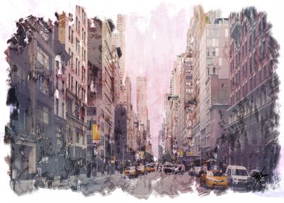 Het straatleven in Metropolis door Osvaldo Russo