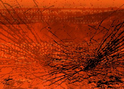 Verbrijzelde sinaasappel – Abstrakt door Osvaldo Russo