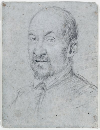 Portret van een geestelijke door Ottavio Mario Leoni