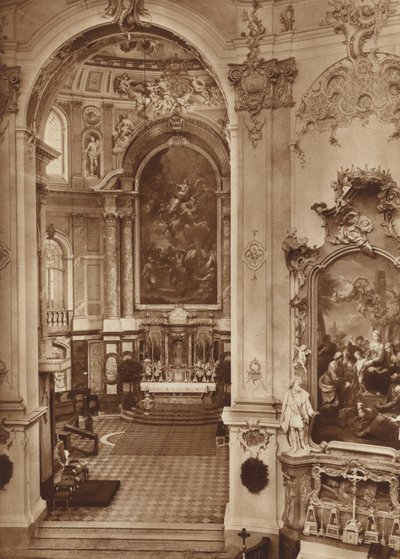 Kloosterkerk van Ettal, interieur van de kerk door Otto Ballerstedt