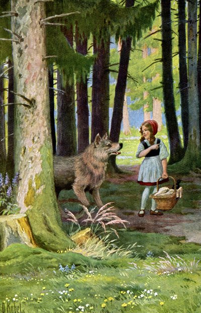Roodkapje, ca. 1900 door Otto Kubel